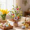 Osterdekoration Oster-Eier-Sträuße, Blumenarrangement-Requisiten, Drehende Heimparty-Schreibtischdekoration