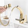 Bathroom Pull Out Faucet Lift Up And Down Basin Faucet Rotatable Mixer Tap Stretchable Lavatory Sink Mixer Faucet