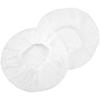 100Pcs White Non-Woven Sanitary Headphone Ear Cover, Disposable Super Stretch Covers Washable, for Most On Ear Headphones with 6~8.5cm Earpads (M -