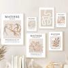 Matisse Figures Painting Leaves Lines Beige Abstract Poster Nordic Wall Art Print Vintage Canvas Pictures For Living Room Decor