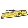 104 Keys Large Print Computer Keyboard USB Wired Keyboard for Students Elderly Visually Impaired Individuals
