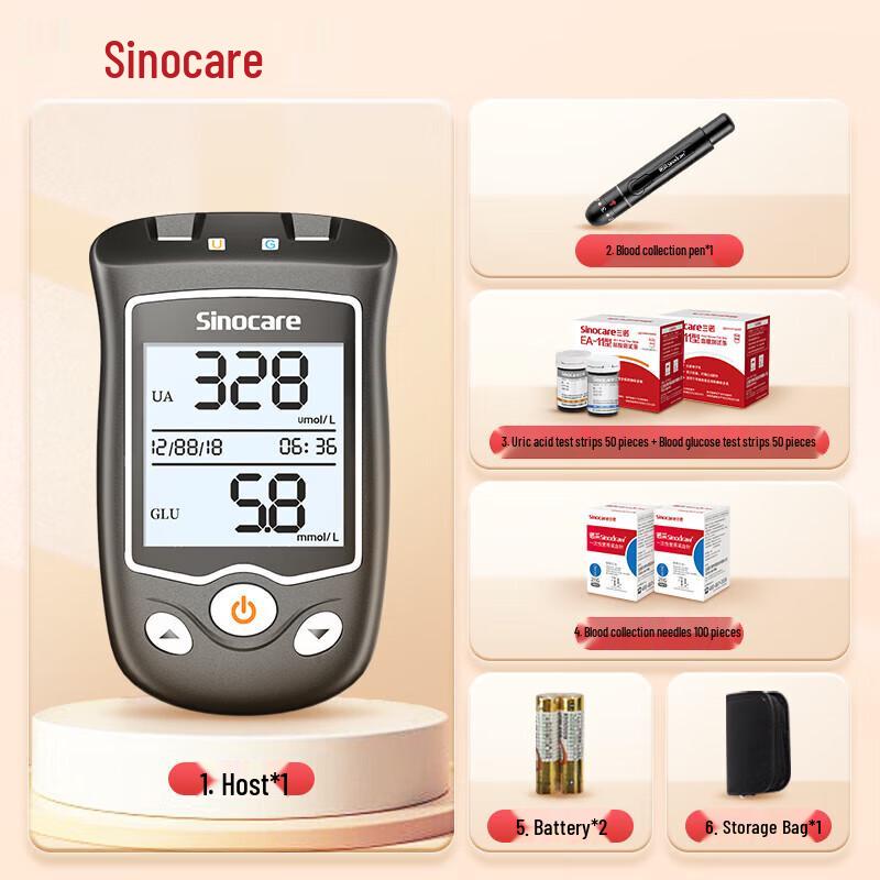 Sinocare EA-11 Uric Acid & Blood Glucose Monitoring System