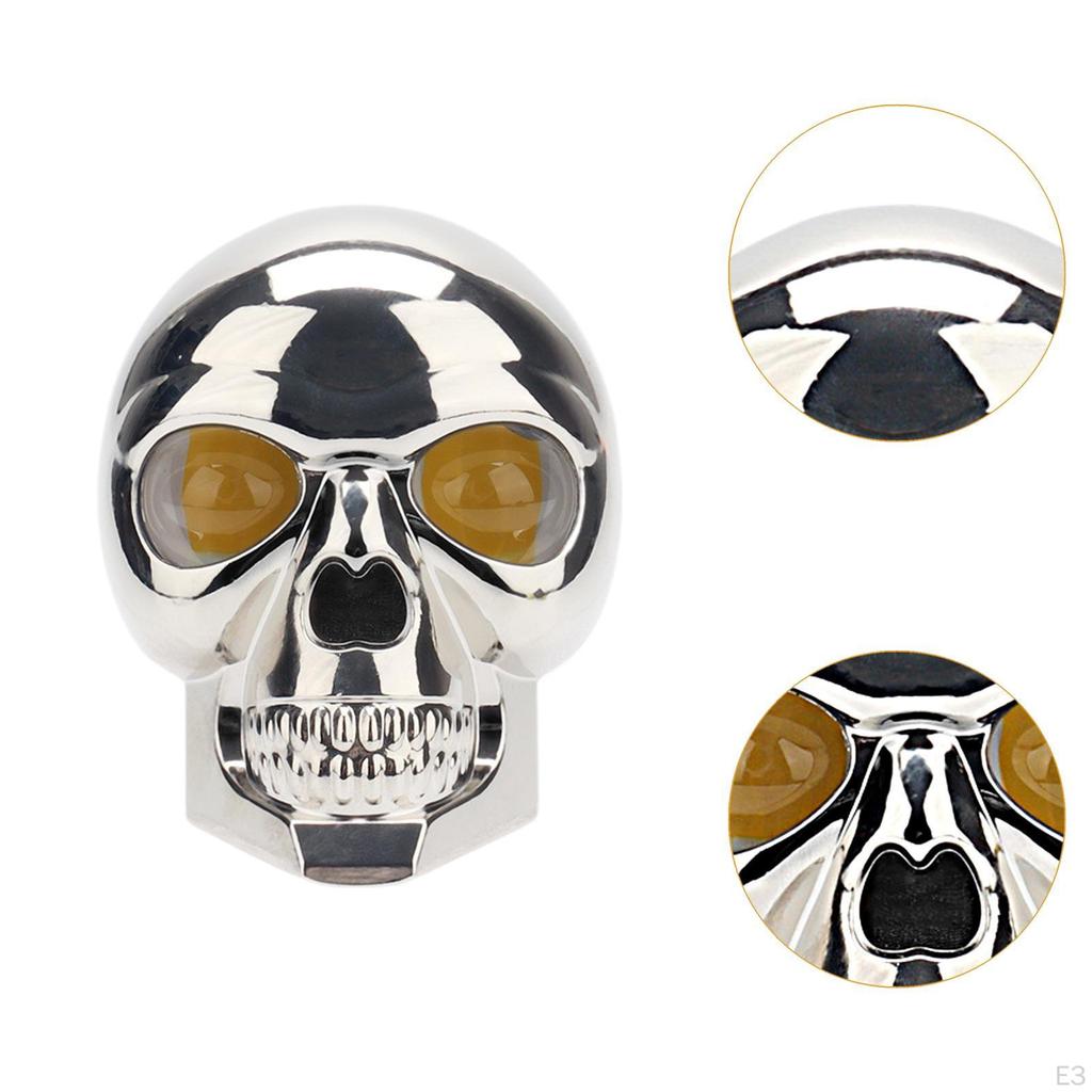 Motorcycle LED Skull Headlight Accessories Easy To Install Replace Driving Fog Light