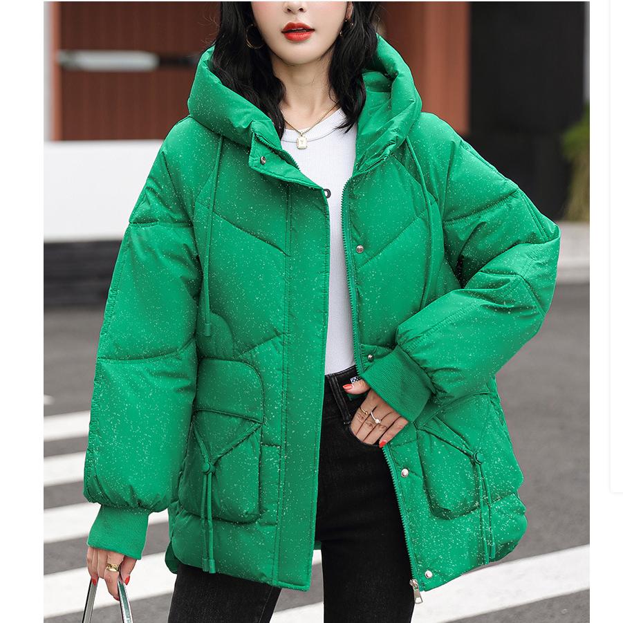 Cotton-padded Jacket Women's Korean Version of The Loose Hooded Padded Jacket Loose All-match Thick Warm Jacket