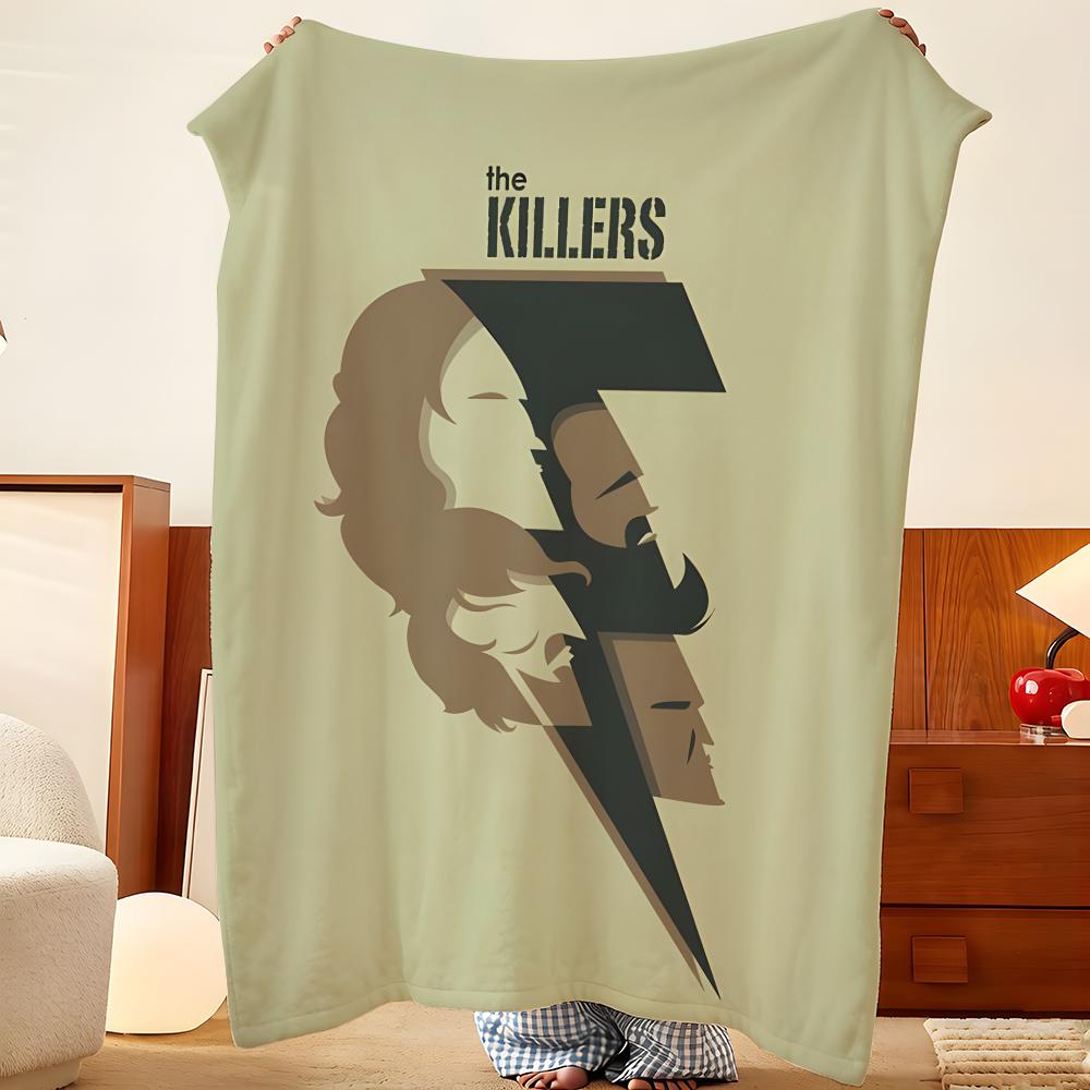 Music T-The K-Killers Throw Flannel Throw Blanket, Lightweight Cozy, Durable Washable cute Cool