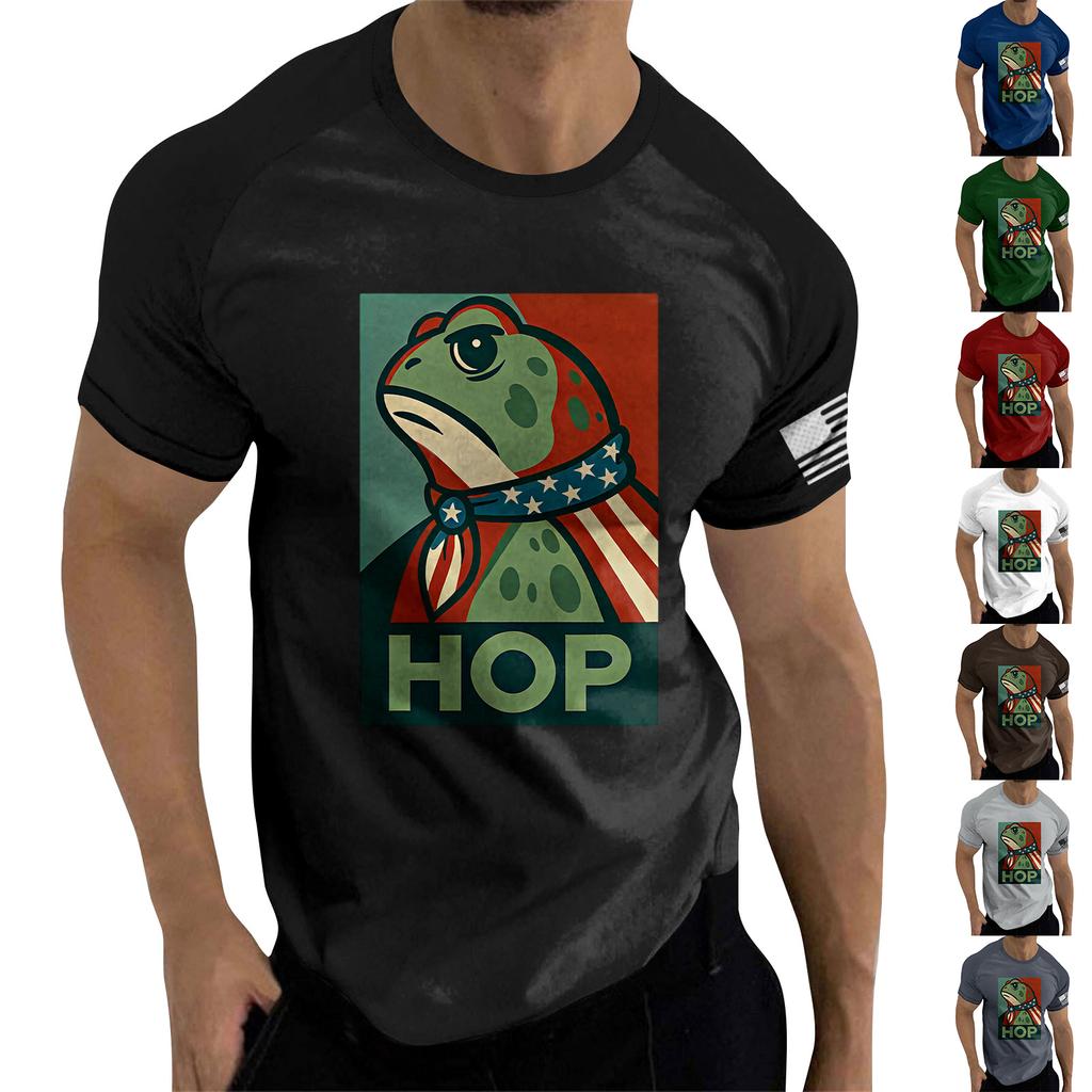 Men's Short-sleeve Top With U.S. Political Raglan Sleeves