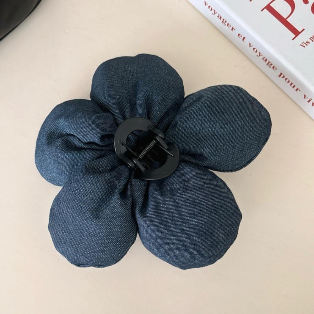 

Large Hair Clip Blue Hair Accessories Cute Grip Clip Daily Use темно-синий