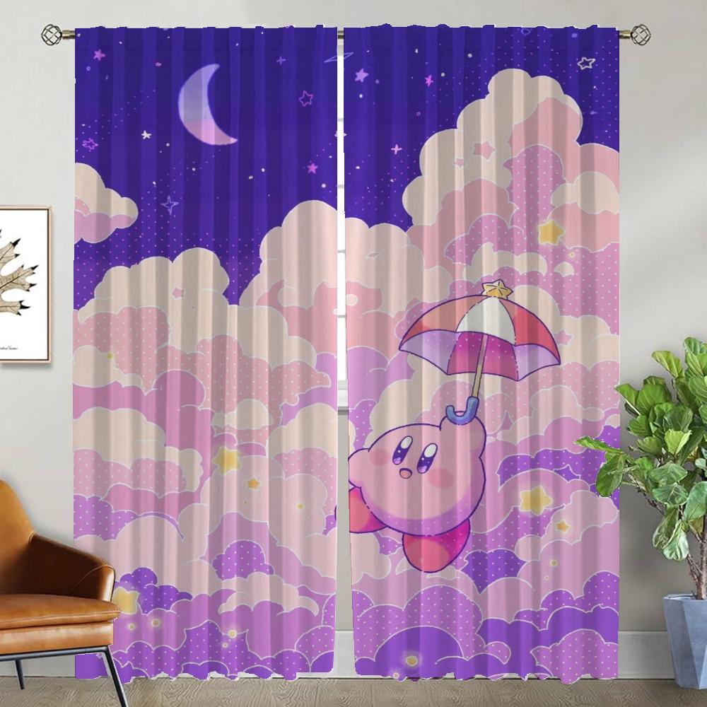 Partition K-kirbyes Elegant Room Curtains for Camera Window Curtain Home Interior Curtains 2 Pieces Shades Halloween Decoration