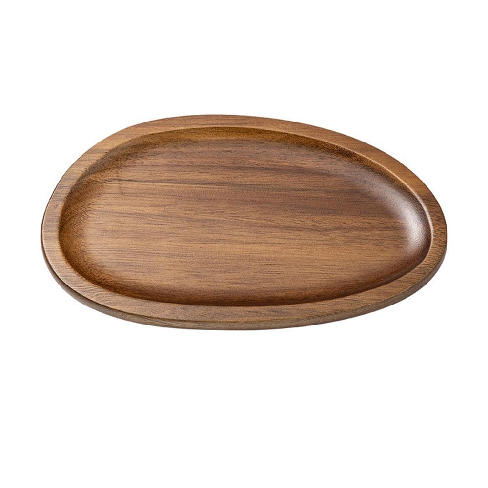 High Quality Acacia Wood Tea Tray Coffee Japanese Style Dessert Plate Tableware Irregular Dried Fruit Snack Plate Party Serving