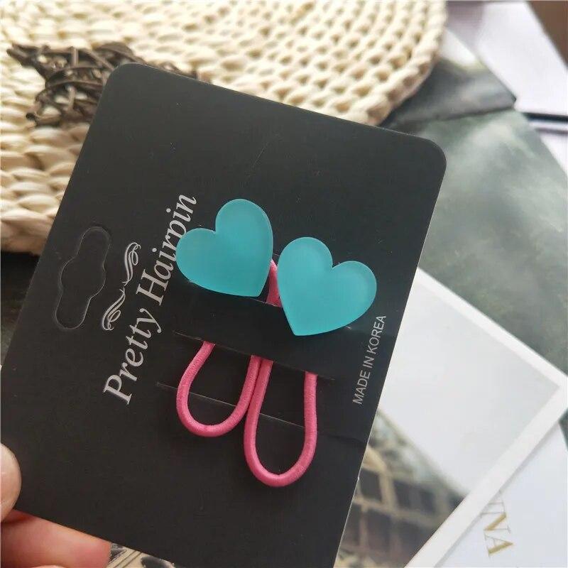 2pcs Elastic Hair Bands for Baby Girls Candy Color Hair Ring Hair Rope Children Headwear Kids Toddler Accessories