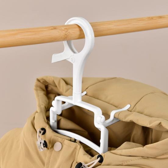 2 Stück Faltbarer Hoodie-Aufhänger Kunststoff Wäscheständer Ausziehbar Schwerlast Rutschfest Kleiderständer für Waschküchen Wohnheime Hotels Schränke