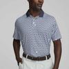 Puma All Over Print Casual Short Sleeve Polo Shirt Men Tops Dark-Blue 538971-01