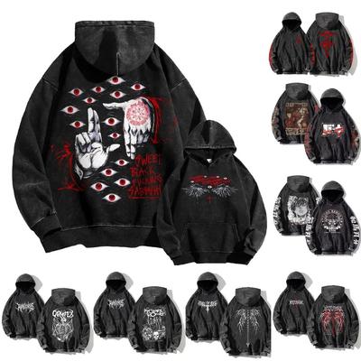Fashion Vintage Men and Women's Hoodies Pullover Casual Outdoor Sweatshirt Kids Hoodies Top Outdoor Clothing
