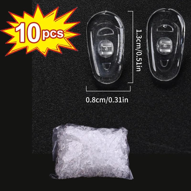 

10/100PCS Air Chamber Clear Oval Eyeglass Nose Bracket Silicone Nose Pads Eyewear Anti-drop Sunglasses Glasses Accessories