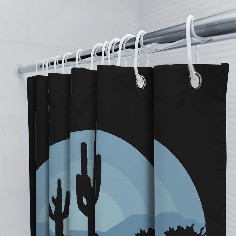 Desert Cactus Shower Curtain Desert Botanical Landscape Nature Themed Bathroom Decor Rustic Southwestern Home Decor Farmhouse Sh