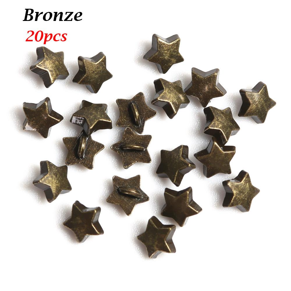 20/40Pcs Mini Metal Button Buckle DIY Doll Clothes Decor Buckle 5mm Star Buckles for Handmade DIY Crafts Sewing Accessories