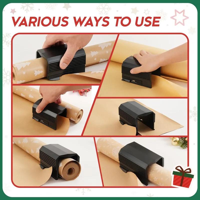 Coupe-papier portable, emballage de Noël, couteau de découpe de papier, ciseaux d'emballage cadeau faits à la main.