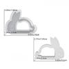 1 Pcs DIY Easter Bunny Hollow Candle Holder Resin Mold Figurine Bunny Plaster Silicone Mold Home Decor Desktop Storage