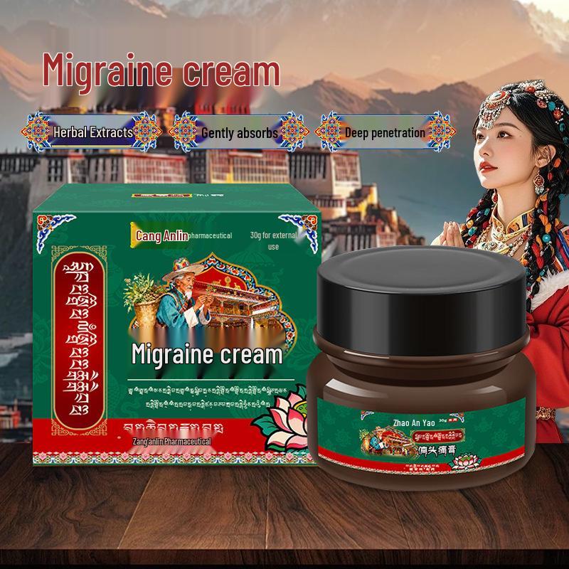 Крем Cang An Lin для облегчения менгренозной головной боли и дискомфорта 30g/Bottle