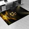 Golden Soccer Ball Chair Mat Office Carpet, Oversized Rug for Home Decor, Sofa Mat, Desk Pad Gift, Suitable for Bedroom, Living Room, Various Rooms