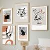 Schwarze Katze Linie Streifen Abstrakte Minimalismus Wand Kunst Leinwand Malerei Nordic Poster Und Drucke Wand Bilder Für Wohnzimmer Dekor