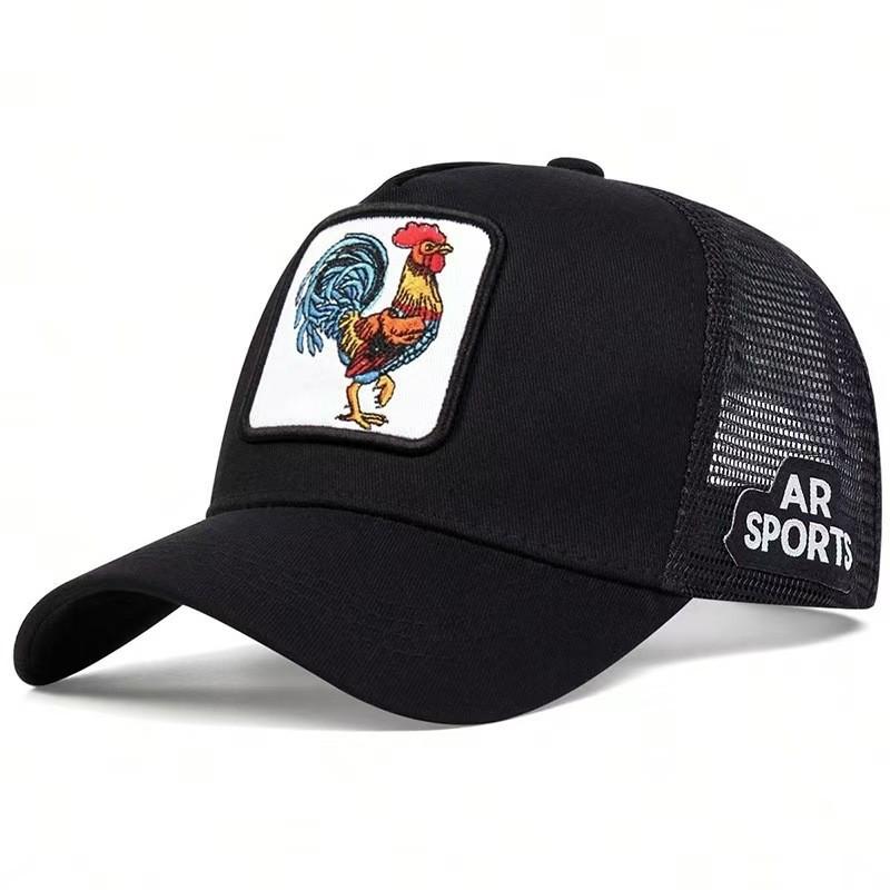 Spot animal baseball cap cartoon sunscreen mesh embroidery truck driver cock wolf hat