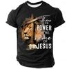 Fashionable Lion 3D Printed T-Shirt Men's & Women's Summer Casual Short Sleeve Wolf Tiger Lion Animal Print Pullover