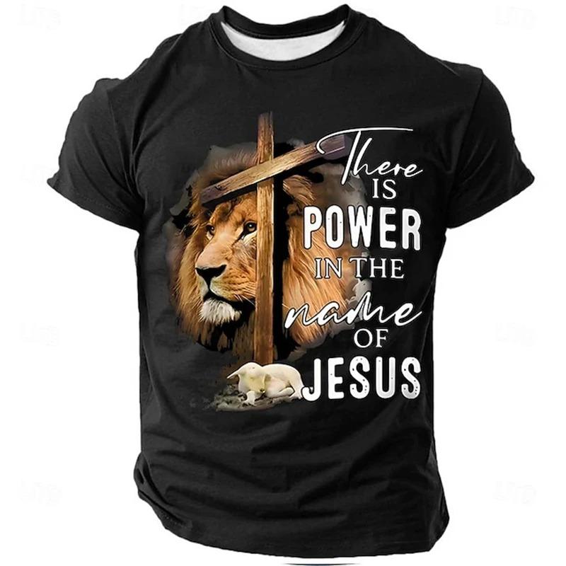 Fashionable Lion 3D Printed T-Shirt Men s & Women s Summer Casual Short Sleeve Wolf Tiger Lion Animal Print Pullover S