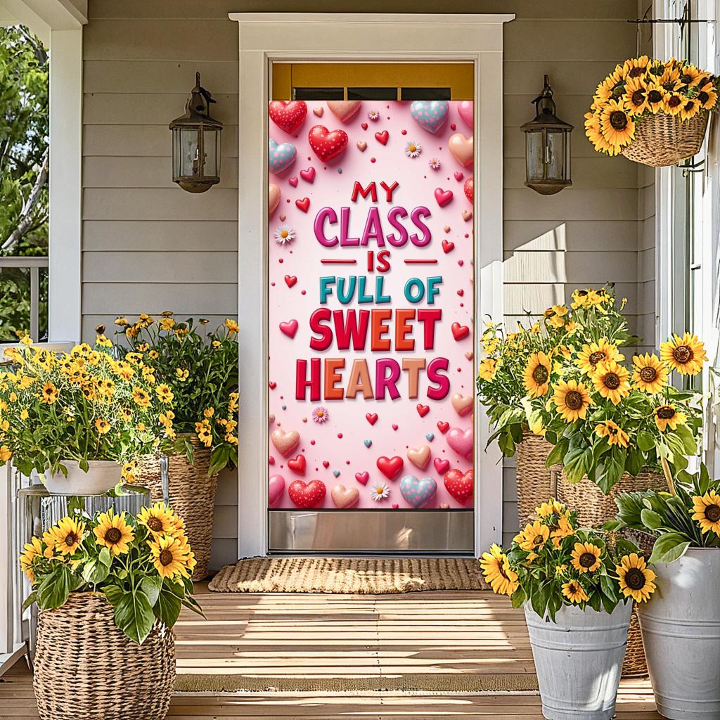 Heart Theme Backdrop Party Decoration Decoration For Teachers Educational Classroom