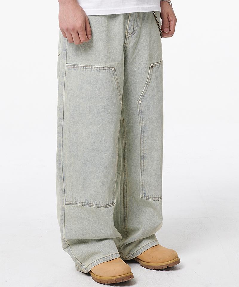 ARTISTWEAR [2Colors] Vintage Washed Double Knee Denim Pants