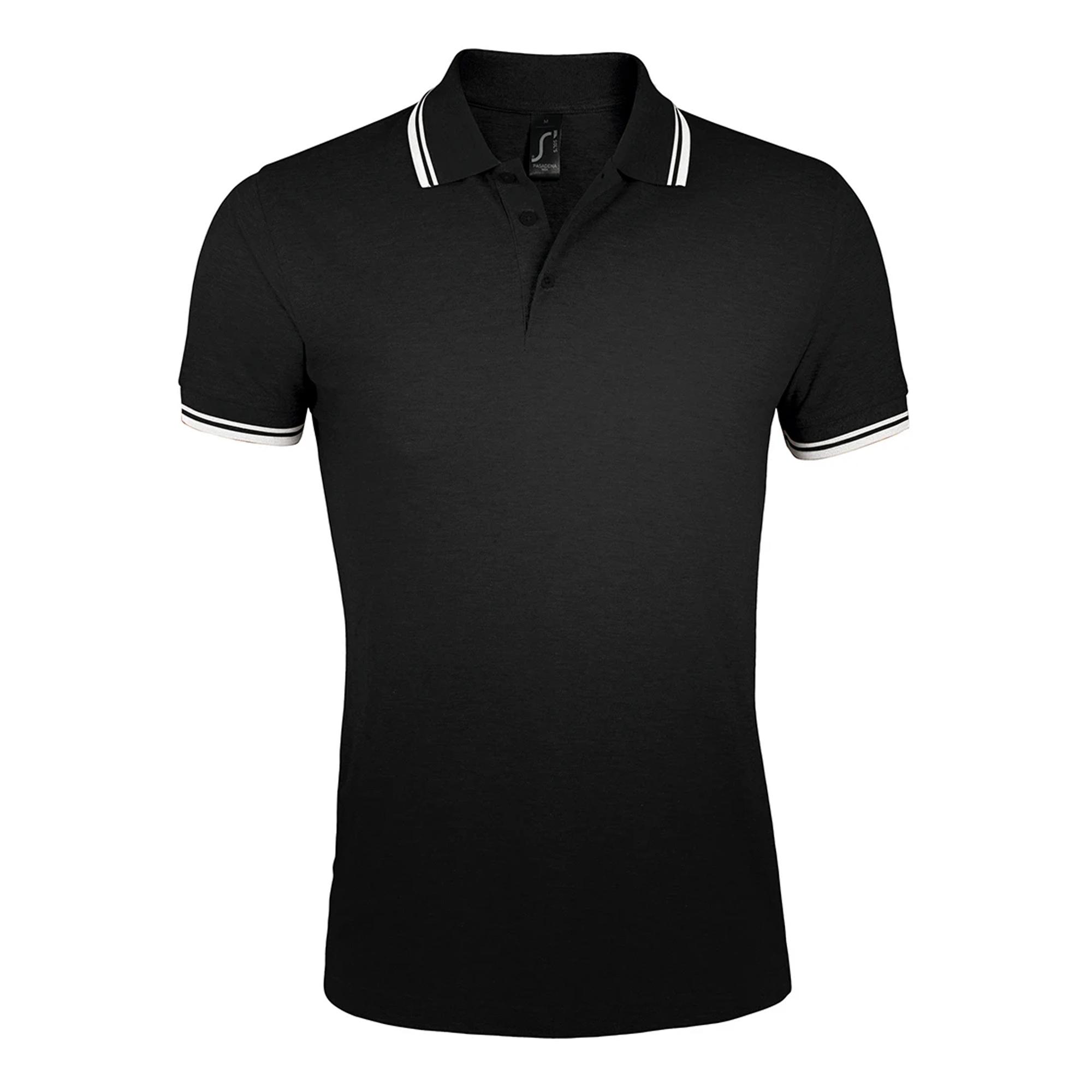 Sols Heren Pasadena Getipt Piqué Poloshirt Met Korte Mouwen L