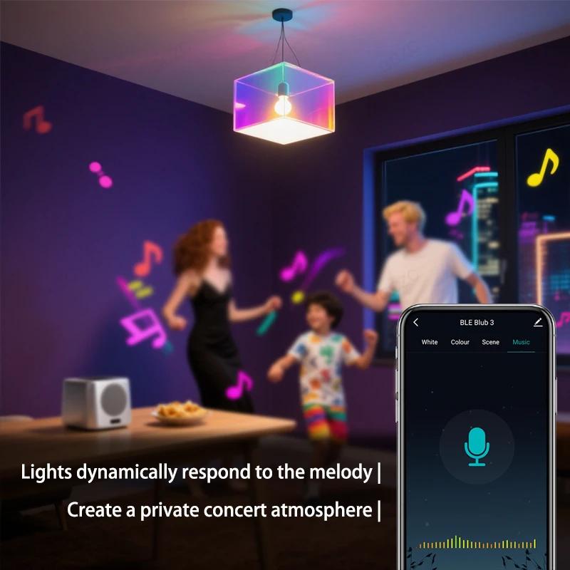 Tuya Bluetooth Smart LED Bulb Dimmable E27/B22 Bulb G80 RGBCW Color Changing Light Intelligent Life APP Group Control Timing