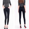 Plus Größe M-6XL Frauen Tasche Bleistift Hosen Knopf Imitation Denim Hosen Schlanke Strumpfhosen Hosen