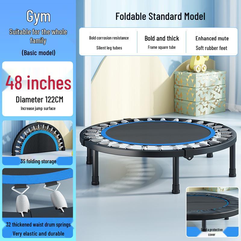 Binnenshuis Fitness Trampoline voor Kinderen & Volwassenen - Springbed met Veren