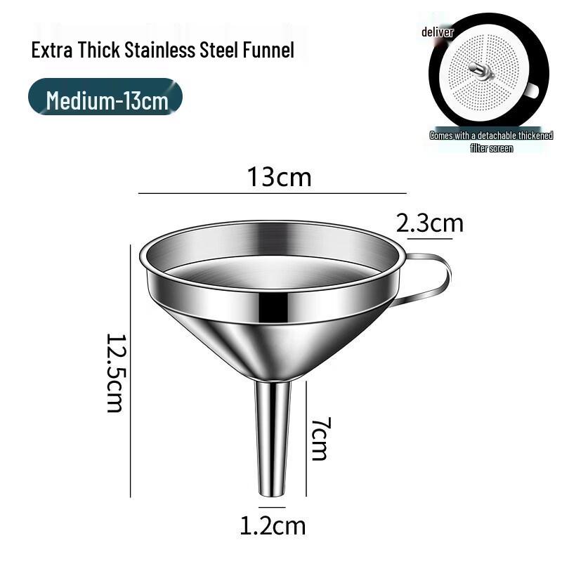 Ruhan Food Grade Thickened Stainless Steel Funnel