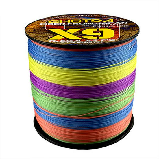 9-Strand 100m Long-Casting PE Fishing Line, High Tensile Strength, Ideal for Sea and Anchor Fishing