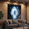 Blue Chelsea Football Club Logo Tapestry Playroom Tapestry, Accessories for Bedroom,Livingroom, Dormitory Room Wall Decor Fan Birthday Gifts