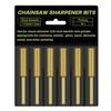6pcs Chainsaw Sharpening Stone Chain Saw Sharpener Diamond Grinding Tool Titanium-Plated Grinding Bits 4mm/4.8mm/5.5mm