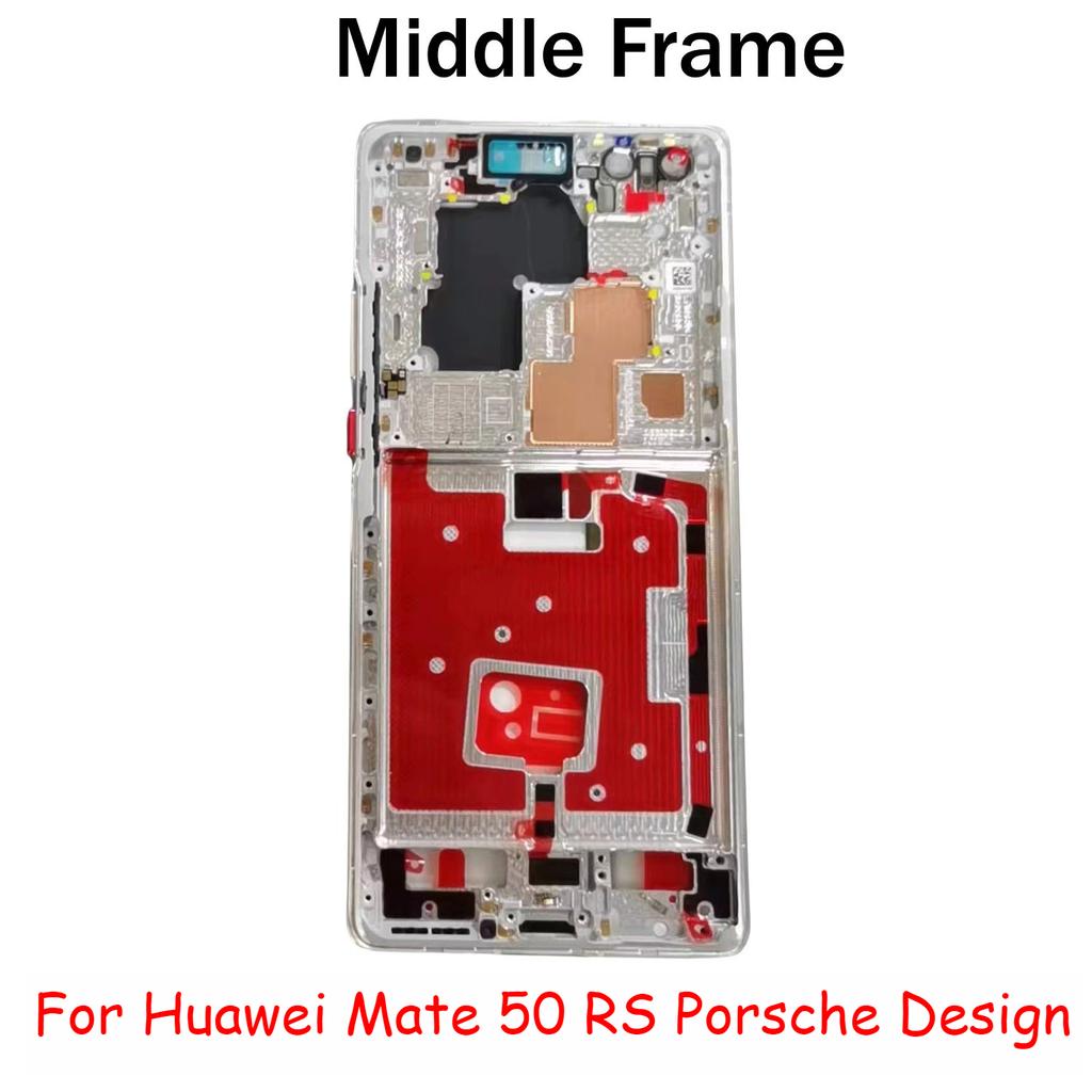 OG For Huawei Mate 20 30 40 50 70 Pro Plus RS Middle Frame Housing Front LCD Bezel Cover With Side Button