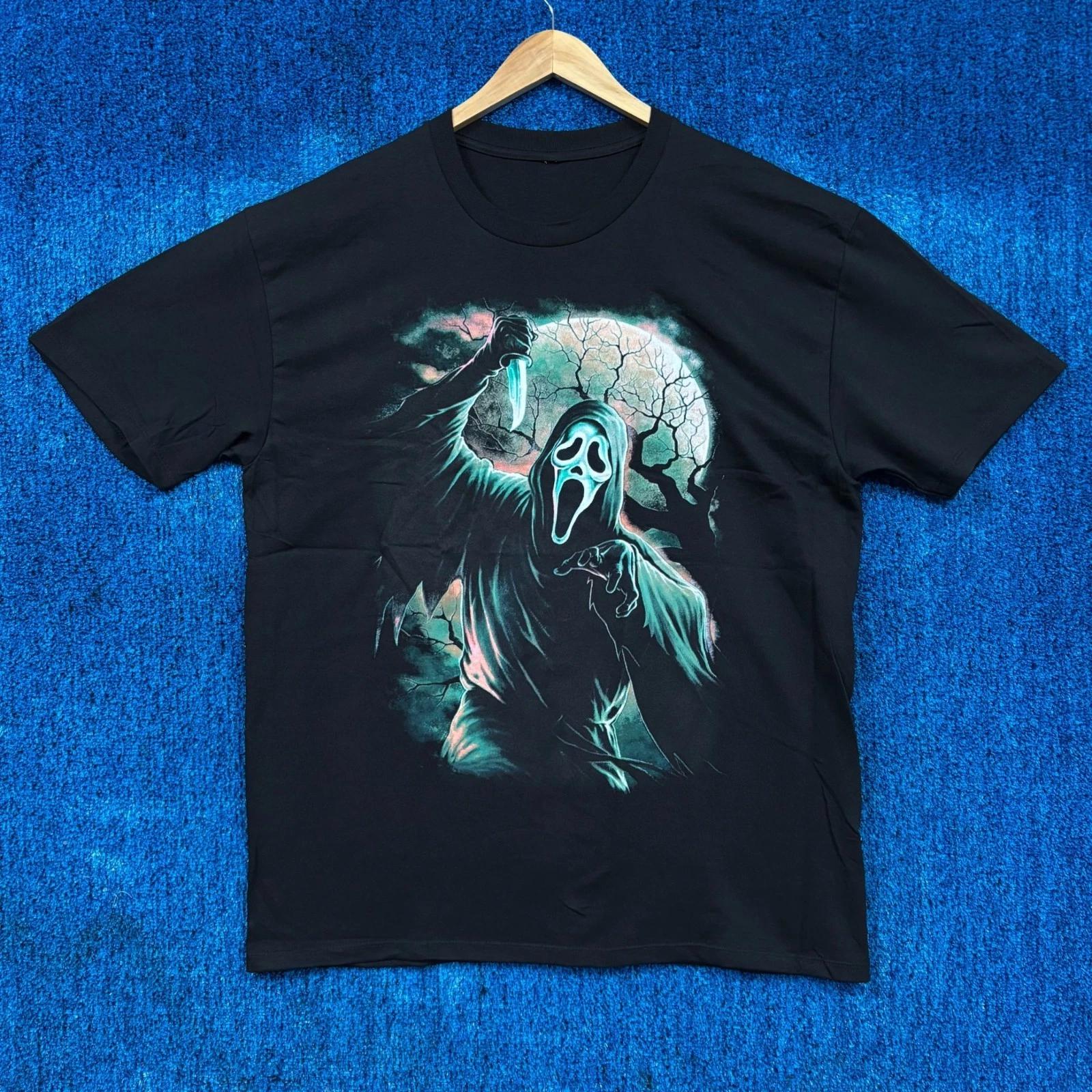 Ghost Face Haunted Forrest Scream Horror Movie Series Tee XL L