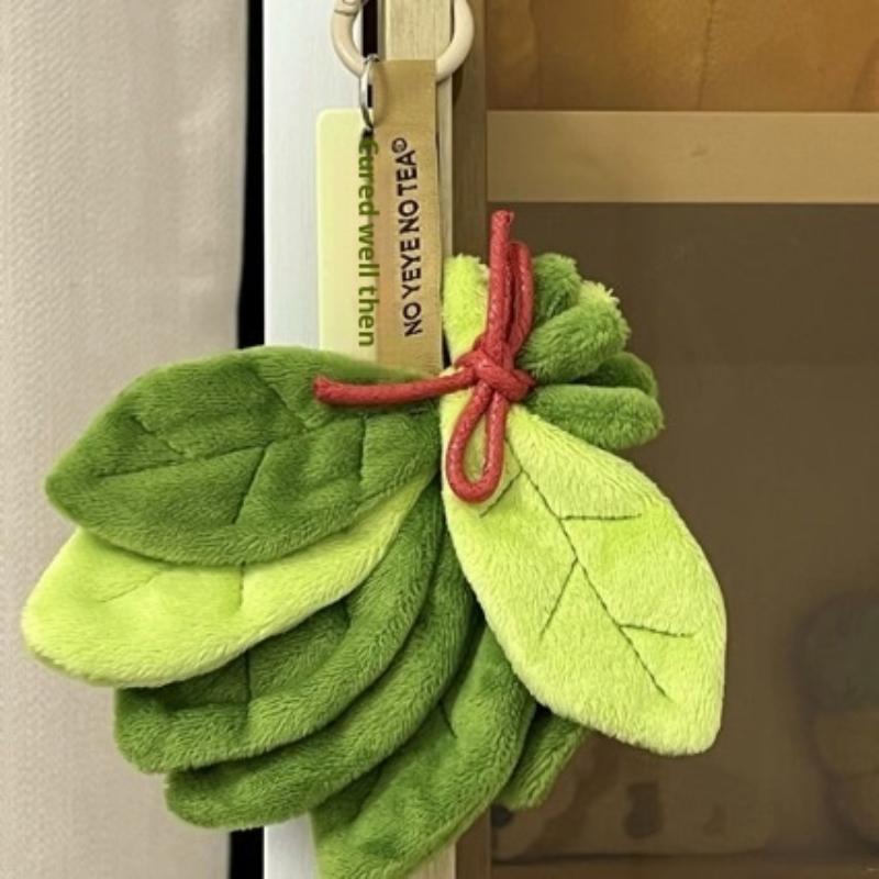 1 Pezzo Ciondolo Peluche Foglia di Pompelmo Per Scacciare la Sfortuna Decorazione Casa Camera da Letto Ciondoli Portachiavi Auto Regalo di Compleanno