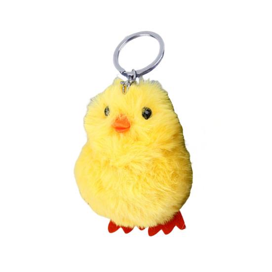 

Chick Keychain Compact Size Plush Animal Keychain Bag Chain Charm Key Chain Backpack Keys Pendant Accessories 1pc жовтий