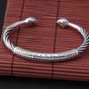 High-end Retro Carved Handsome Bracelet New Chinese Thai Silver Six-character Mantra Bracelet Ethnic Style Open Bracelet