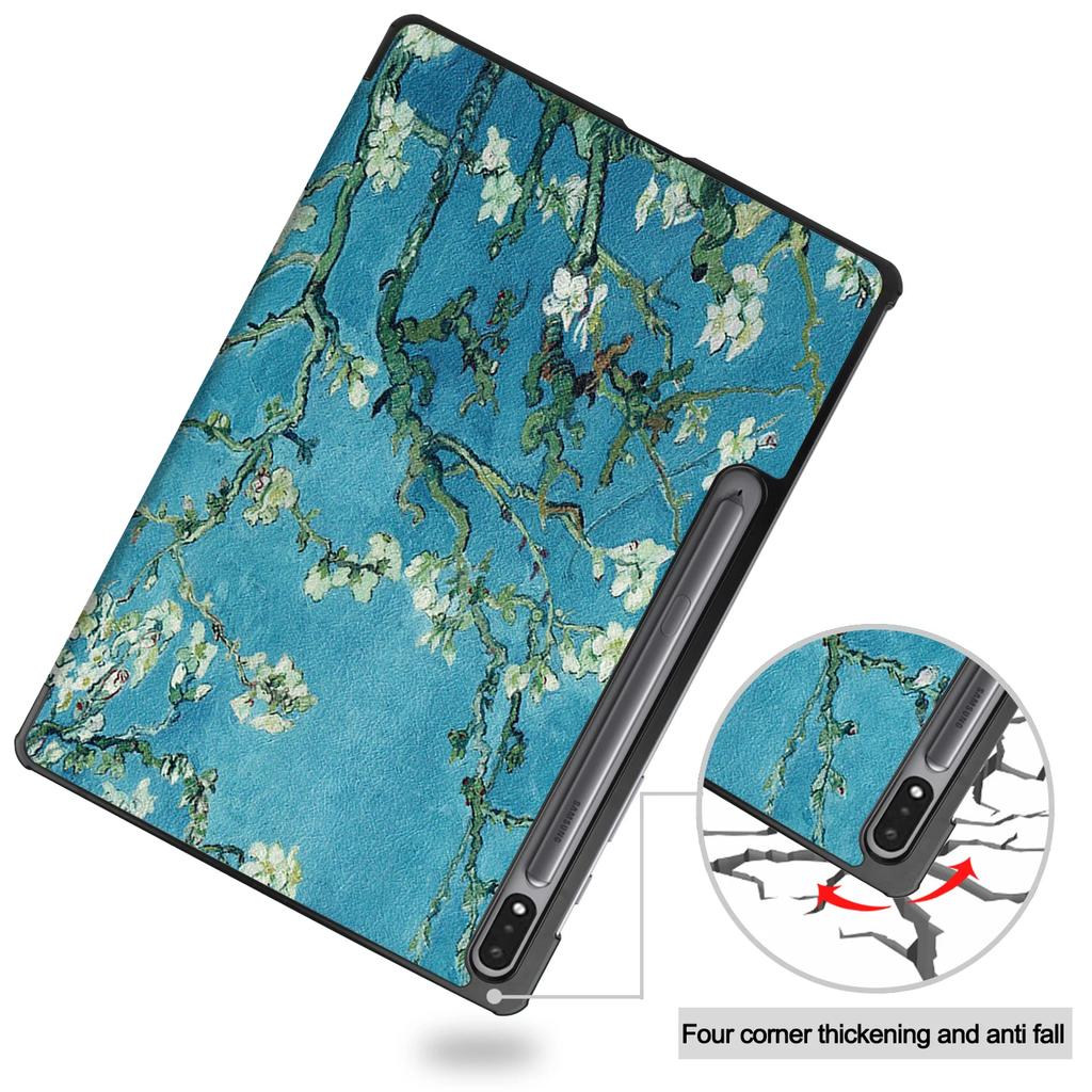 PU Leather Tablet Cover Case for Samsung Galaxy Tab S7 Plus 12.4inch SM-T970 SM-T975 SM-T976 Magentic Protective Folding Stand