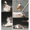 Wood+cotton Rope Funny  Cat  Stick Cartoon Animal Shape Feather Bell Pendant Wooden Pole Elastic
