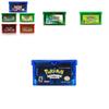 Ensemble de Cartouches de Jeu Gba Classiques Mettant en Vedette des Pocket Monsters Emblématiques aux Couleurs Vibrantes
