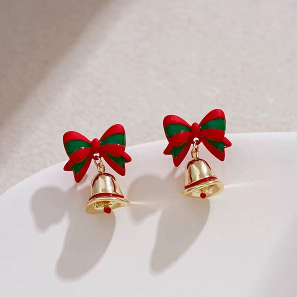 2 Pairs Fashion Christmas Snowman Christmas Earrings Fine Jewelry Asymmetric Earrings Cute Christmas Tree Stud Earrings