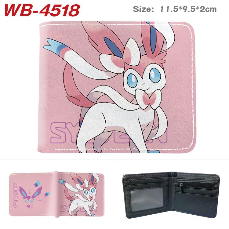 Pokemon Full Color Short Card Holder Coin Purse Bifold Wallet Cute Anime Peripheral Change Pouch