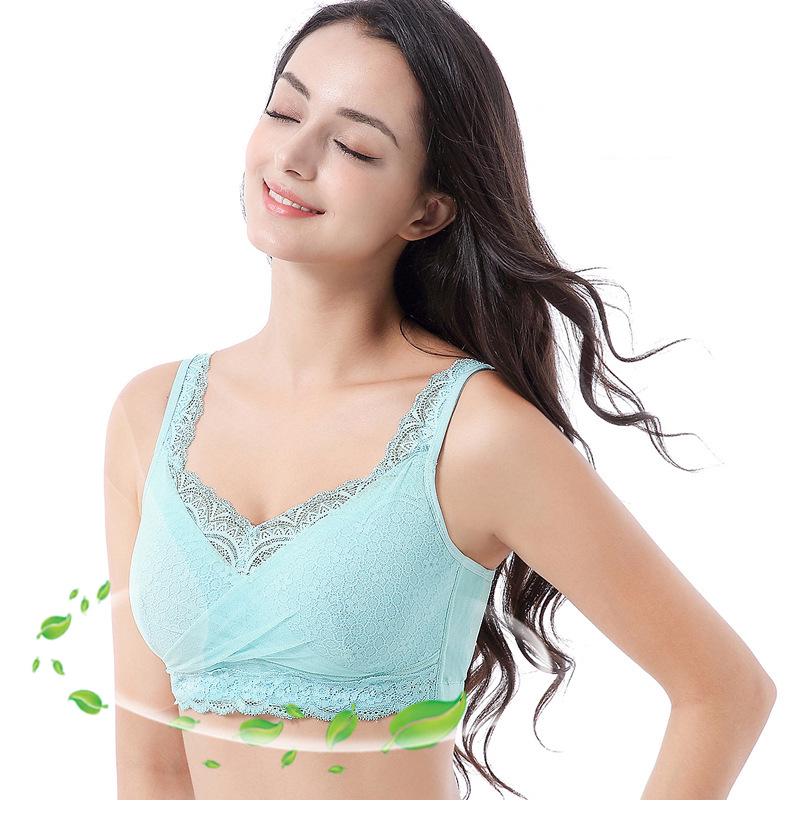 Lace Wire-Free Breathable Breast Cover Bra with Insertable Pads - Style 8801