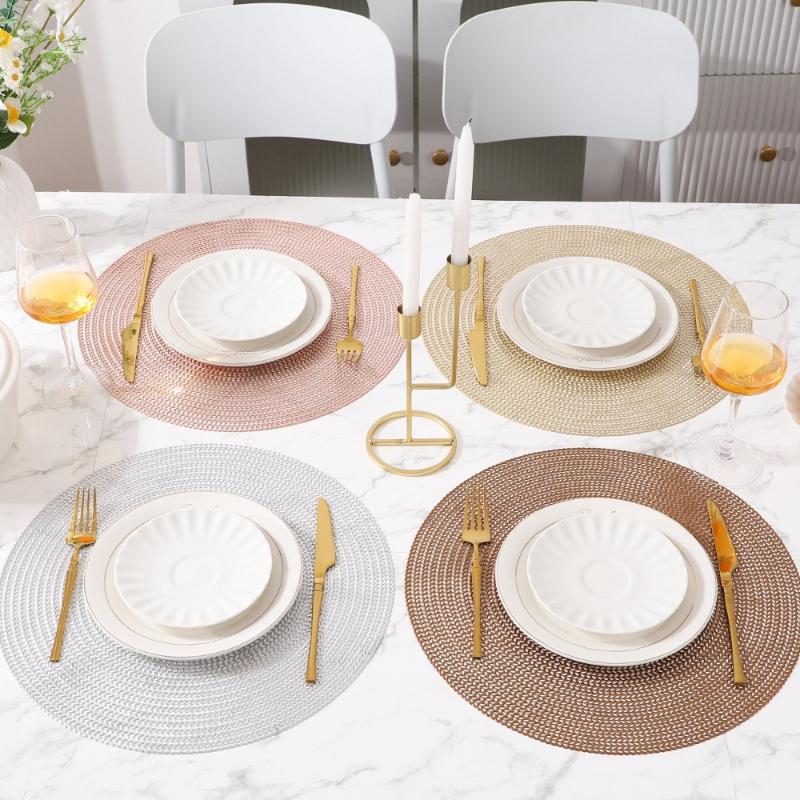 Wheat Ear Ring Anti-skid Insulation Student Placemat European Dining Table Decoration Creative Flower Design Anti-skid Table Mat